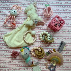 Boutique Brand Baby Girl Teethers, Loveys, Rattles 🍼